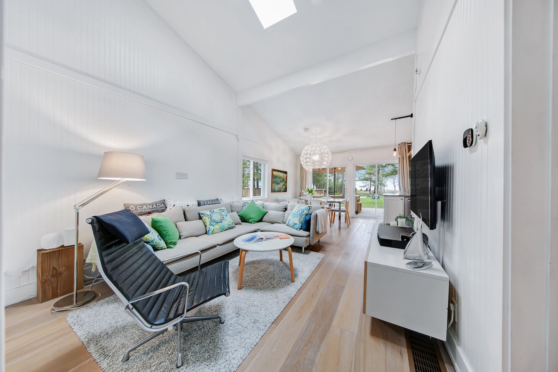 Views to the water from the open concept living